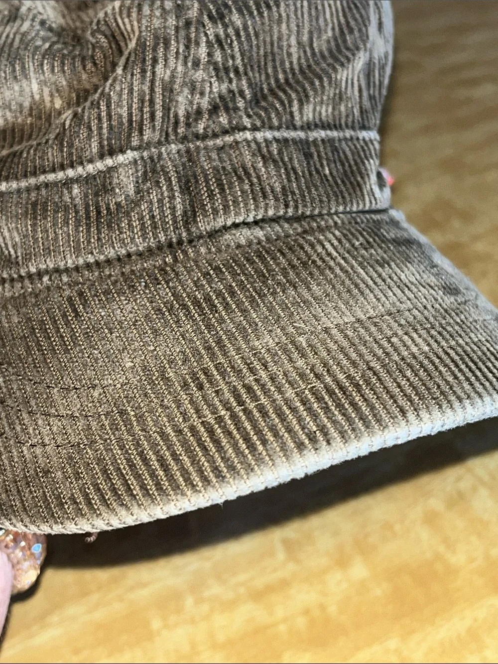 Quiksilver Unisex Green / Brown Corduroy Cadet Cap S/M